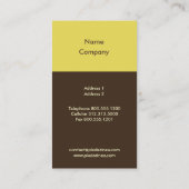 Visite Carte de visite, cachemire rose pâle et jaune pâle (Dos)