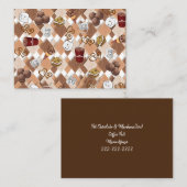 Visite Carte de visite, chocolat chaud et café Marshmallo (Devant / Derrière)