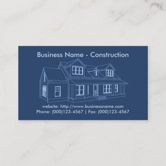 Visite Carte de visite:Construction (Devant)