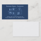 Visite Carte de visite: Contractant / Construction (Devant / Derrière)