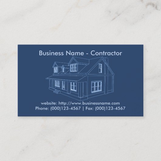Visite Carte de visite: Contractant / Construction (Devant)