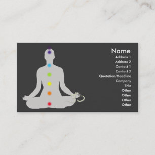 Visite Carte de visite, couleurs Chakra et symbole om