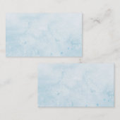 Visite carte de visite/Créez votre propre aquarelle bleue (Devant / Derrière)