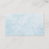 Visite carte de visite/Créez votre propre aquarelle bleue (Dos)