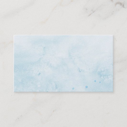 Visite carte de visite/Créez votre propre aquarelle bleue (Devant)