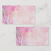 Visite carte de visite/Créez votre propre aquarelle rose (Devant / Derrière)