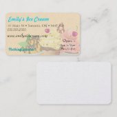 Visite Carte de visite, crème glacée décorative (Devant / Derrière)