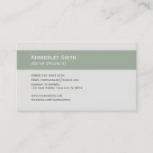 Visite Carte de visite, Design d'intérieur vert pastel (Devant)