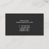 Visite Carte de visite| Duo noir au sol (Dos)