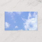 Visite carte de visite, écran légèrement nuageux (Dos)