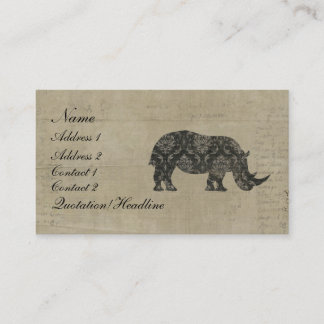 Visite Carte de visite/étiquettes de silhouette de