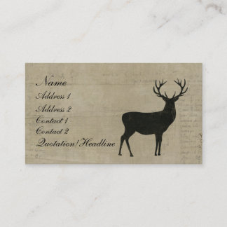 Visite Carte de visite/étiquettes de silhouette de mâle