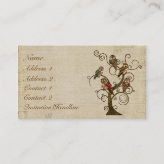 Visite Carte de visite/étiquettes minables d'arbre de