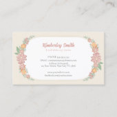 Visite Carte de visite, Fleurs Pastel Retro, pas de logo (Devant)