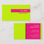 Visite Carte de visite, gras {arrière - plan personnalisa (Devant / Derrière)