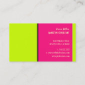 Visite Carte de visite, gras {arrière - plan personnalisa (Dos)