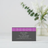 Visite Carte de visite, gris et Fuchsia (Debout devant)