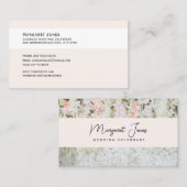 Visite Carte de visite, Mariage Blanc et pastel célébré (Devant / Derrière)