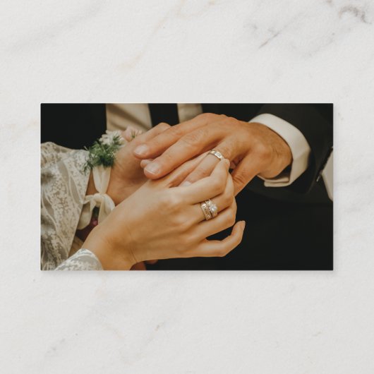 Visite Carte de visite, Mariage Celebré élégant et simple (Dos)