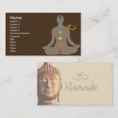 Visite Carte de visite, méditation et om (Devant / Derrière)