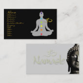 Visite Carte de visite, méditation et om (Devant / Derrière)