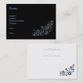 Visite Carte de visite, noir, éthéré (Devant / Derrière)