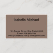 Visite Carte de visite, Orchidée (Dos)