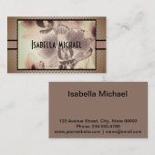 Visite Carte de visite, Orchidée (Devant / Derrière)