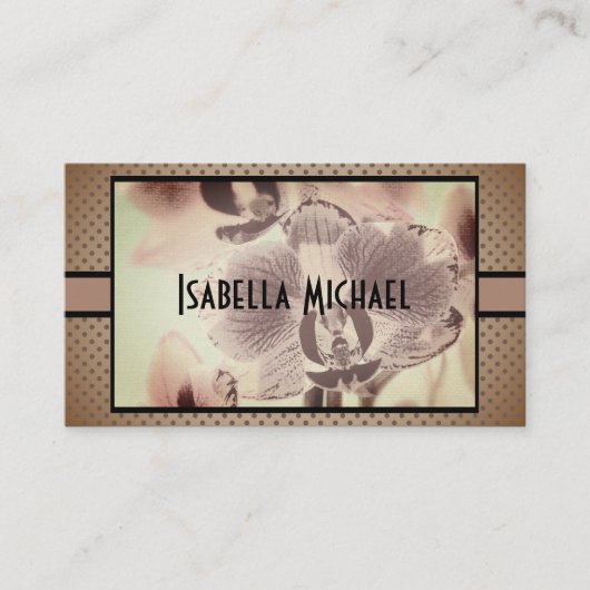 Visite Carte de visite, Orchidée (Devant)