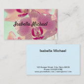 Visite Carte de visite, Orchidée (Devant / Derrière)