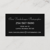 Visite Carte de visite/Photographie (Dos)