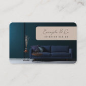 Visite Carte de visite, teintes sombres Designs d'intérie (Dos)