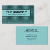 Visite Carte de visite, Turquoise (Devant / Derrière)