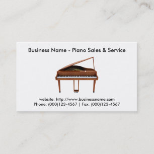 Visite Carte de visite: Vente et service de piano