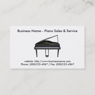 Visite Carte de visite: Vente et service de piano