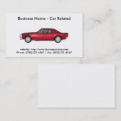 Visite Carte de visite: Voitures / Automobile (Devant / Derrière)