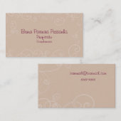 Visite Carte de visites Rose Vieilli (Devant / Derrière)