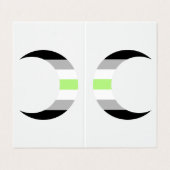 Visite Carte de voeux Agender Pride Crescent Moons (Extérieur déplié)