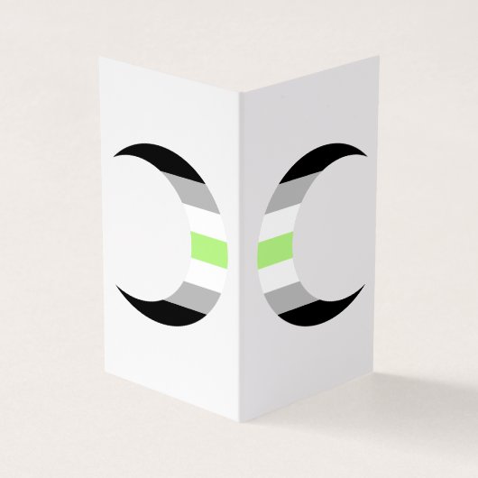 Visite Carte de voeux Agender Pride Crescent Moons (Extérieur)