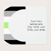 Visite Carte de voeux Agender Pride Crescent Moons (Intérieur déplié)