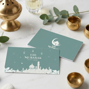 Visite Carte de vœux Eid Mubarak 1447 Hijri élégante