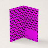 Visite Carte d'échange de Citrouille Horn Bat Halloween (Intérieur)