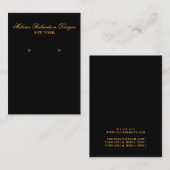 Visite Carte d'écran d'écoute de script noir et or (Devant / Derrière)