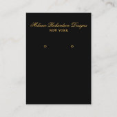 Visite Carte d'écran d'écoute de script noir et or (Devant)