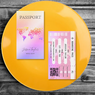 Visite Carte d'embarquement de l'agent de voyage Passport