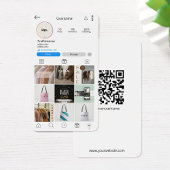 Visite Carte d'entreprise blanche Instagram Carte de visi