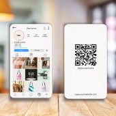 Visite Carte d'entreprise blanche Instagram Carte de visi