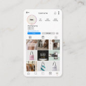 Visite Carte d'entreprise blanche Instagram Carte de visi (Devant)