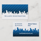 Visite Carte d'entreprise de construction (Devant / Derrière)