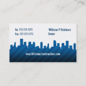 Visite Carte d'entreprise de construction (Dos)